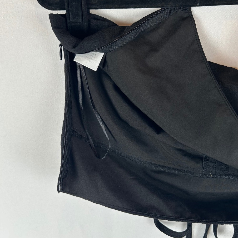 LE LIS COLLECTION Black Ruched‎ Drawstring Bandeau Tube Crop Top S - Picture 7 of 8